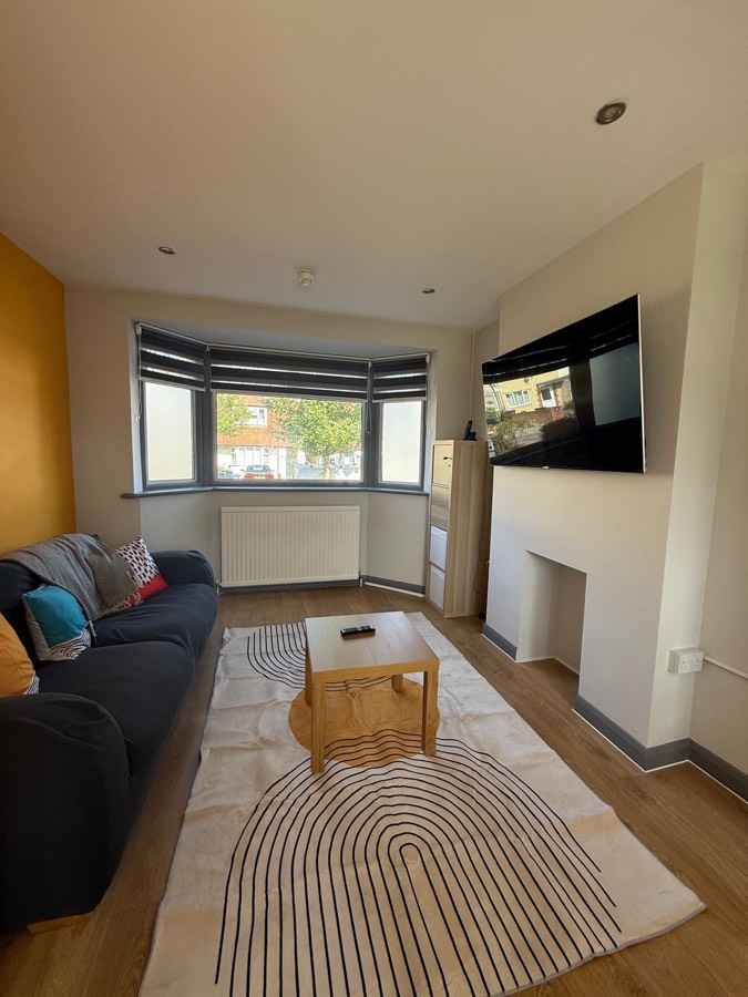 The living room at Rosedene House, one of our Croydon homes